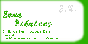 emma mikulecz business card